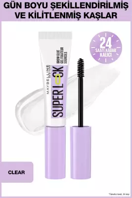 Maybelline New York Super Lock Brow Glue Kaş Sabitleyici Maskara - Şeffaf - 1