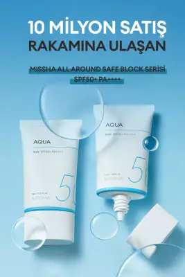 Missha All Around Safe Block Aqua Sun Su Bazlı Güneş Koruyucu Nemlendirici SPF50+ PA++++ 50 Ml - 3