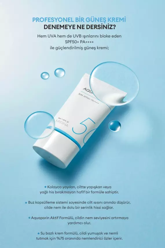 Missha All Around Safe Block Aqua Sun Su Bazlı Güneş Koruyucu Nemlendirici SPF50+ PA++++ 50 Ml - 4