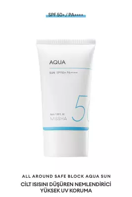 Missha All Around Safe Block Aqua Sun Su Bazlı Güneş Koruyucu Nemlendirici SPF50+ PA++++ 50 Ml - 1