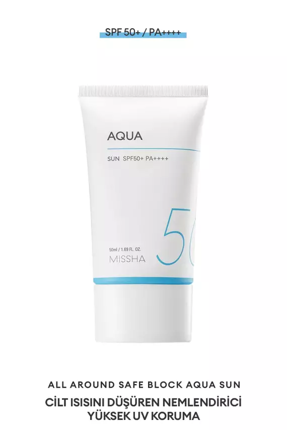 Missha All Around Safe Block Aqua Sun Su Bazlı Güneş Koruyucu Nemlendirici SPF50+ PA++++ 50 Ml - 1