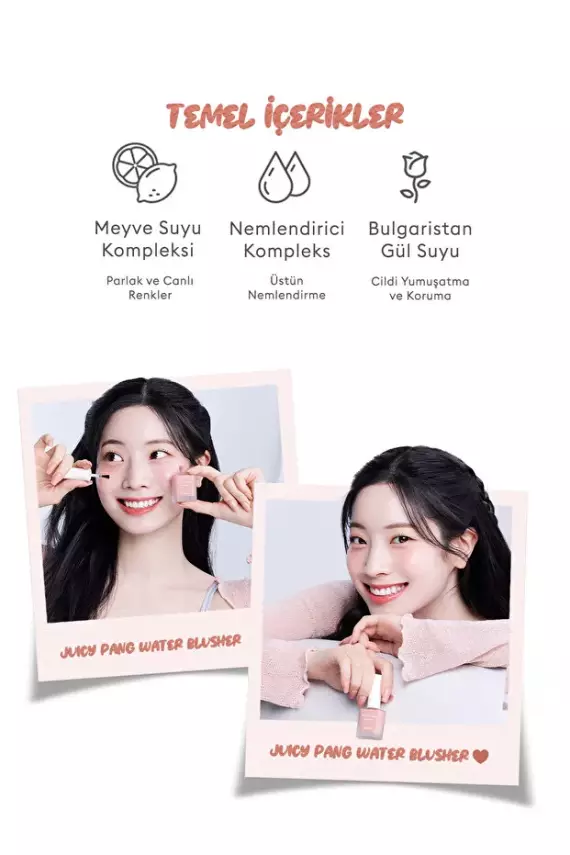 Missha A’pieu Juicy-Pang Water Blusher BE01 – Meyve Kokulu, Nemlendirici, Doğal Görünümlü Likit Allık - 3