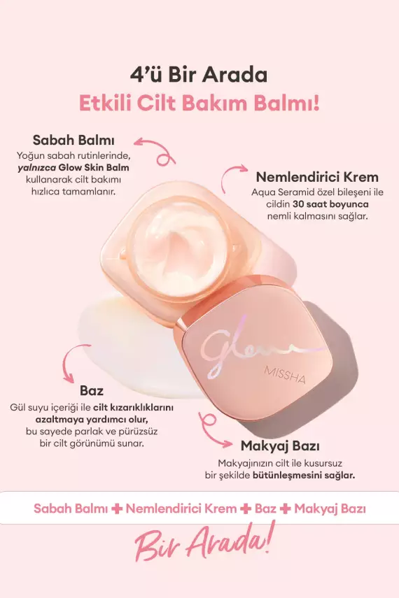 Missha Glow Skin Balm Makyaj Bazı (Nem & Baz & Işıltı & Parlak Görünüm) 50 ml - 2