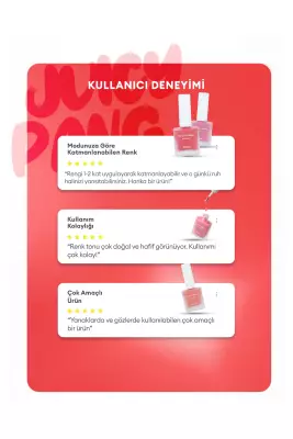 Missha A'pıeu Nemlendirici, Meyve Kokulu, Doğal Görünümlü Sıvı Allık Juicy-pang Water Blusher (RD01) - Likit Allık Parlak Görünümlü - 7