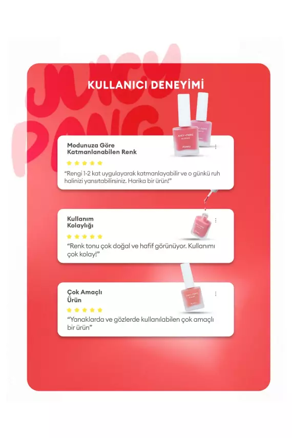Missha A'pıeu Nemlendirici, Meyve Kokulu, Doğal Görünümlü Sıvı Allık Juicy-pang Water Blusher (RD01) - Likit Allık Parlak Görünümlü - 7