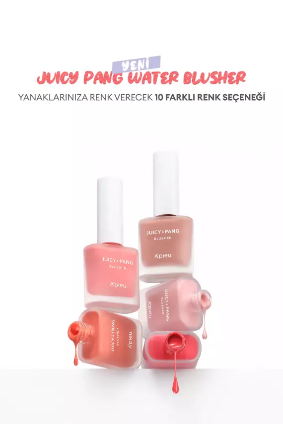 Missha A'pıeu Nemlendirici, Meyve Kokulu, Doğal Görünümlü Sıvı Allık Juicy-pang Water Blusher (RD01) - Likit Allık Parlak Görünümlü - 8