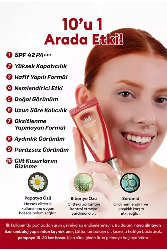 Missha Yoğun Kapatıcılık Sunan BB Krem M Perfect Cover BB Cream Ex No:13 50 ML - 2