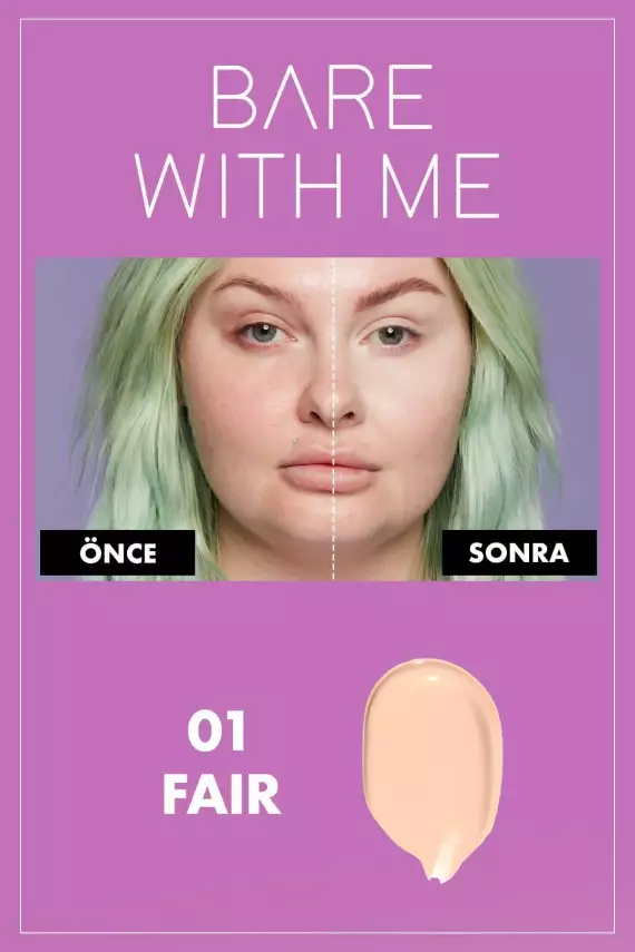 NYX Professional Makeup Bare With Me Serum Kapatıcı, Serum 01 Fair Concealer - 5