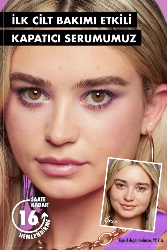 NYX Professional Makeup Bare With Me Serum Kapatıcı, Serum 01 Fair Concealer - 4