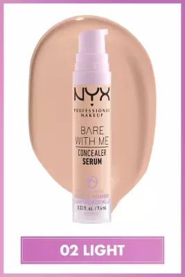 NYX Professional Makeup Bare With Me Serum Kapatıcı, Serum - 02 Light Concealer - 2