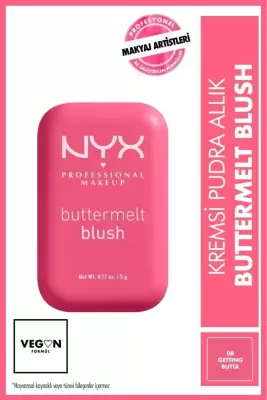 NYX Professional Makeup Buttermelt Blush Kremsi Pembe Pudra Allık - 08 Getting Butta - 1