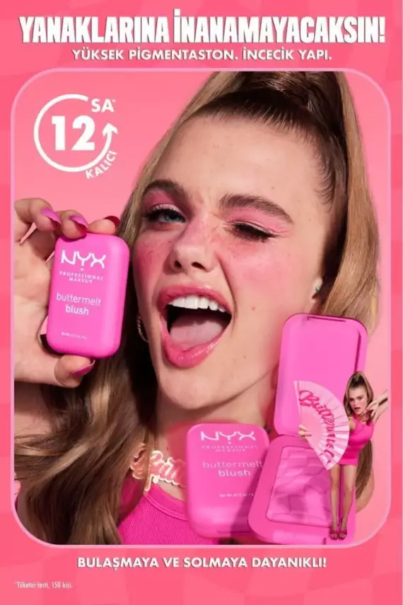 NYX Professional Makeup Buttermelt Blush Kremsi Pembe Pudra Allık - 08 Getting Butta - 4