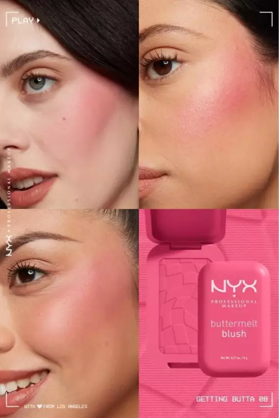 NYX Professional Makeup Buttermelt Blush Kremsi Pembe Pudra Allık - 08 Getting Butta - 5