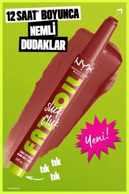 NYX Professional Makeup Fat Oil Slick Click Parlatıcı, Nemlendirici, Nude Tonlu Dudak Balmı - 04 Going Viral - 4