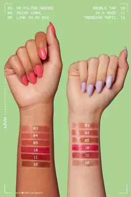 NYX Professional Makeup Fat Oil Slick Click Parlatıcı, Nemlendirici, Nude Tonlu Dudak Balmı - 04 Going Viral - 7