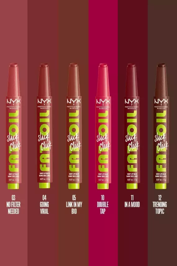 NYX Professional Makeup Fat Oil Slick Click Parlatıcı, Nemlendirici, Nude Tonlu Dudak Balmı - 04 Going Viral - 8