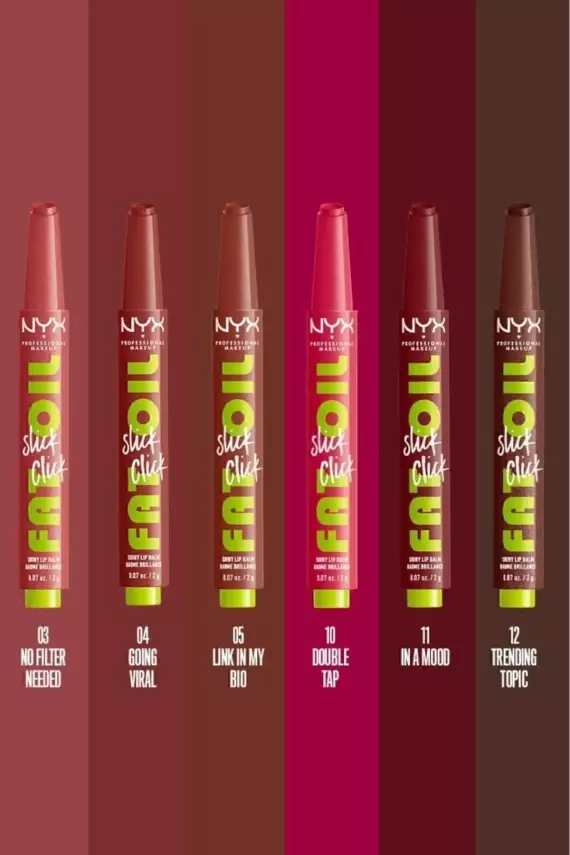 NYX Professional Makeup Fat Oil Slick Click Parlatıcı, Nemlendirici, Nude Tonlu Dudak Balmı - 05 Link In My Bio - 8
