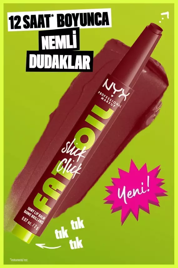 NYX Professional Makeup Fat Oil Slick Click Parlatıcı, Nemlendirici, Nude Tonlu Dudak Balmı - 11 In a Mood - 5