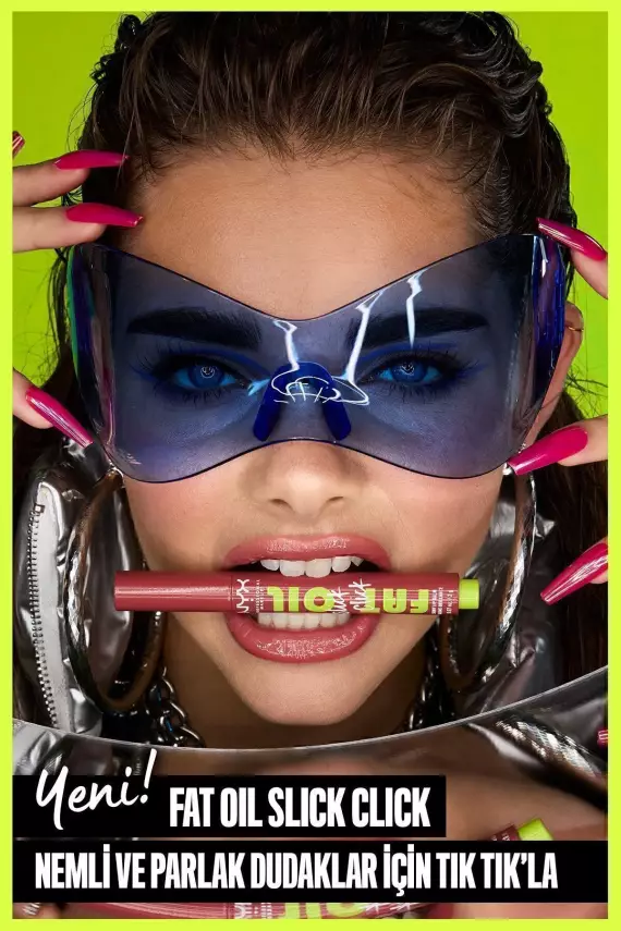 NYX Professional Makeup Fat Oil Slick Click Parlatıcı, Nemlendirici, Nude Tonlu Dudak Balmı - 11 In a Mood - 3