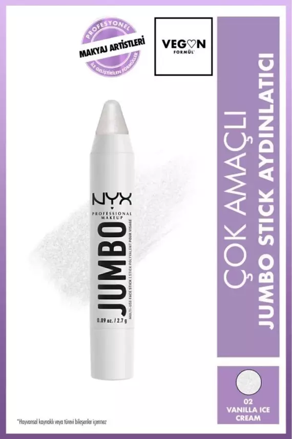 NYX Professional Makeup Jumbo Face Stick | Çok Amaçlı Stick Aydınlatıcı - Vanilla Ice Cream - 1