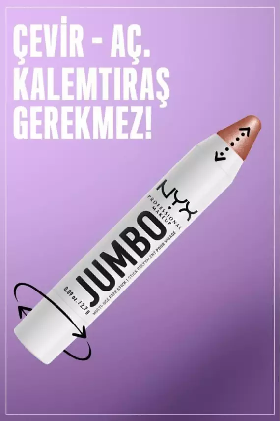 NYX Professional Makeup Jumbo Face Stick | Çok Amaçlı Stick Aydınlatıcı - Vanilla Ice Cream - 3