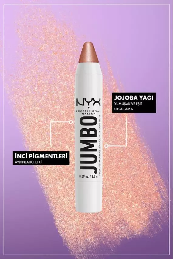 NYX Professional Makeup Jumbo Face Stick | Çok Amaçlı Stick Aydınlatıcı - Vanilla Ice Cream - 8