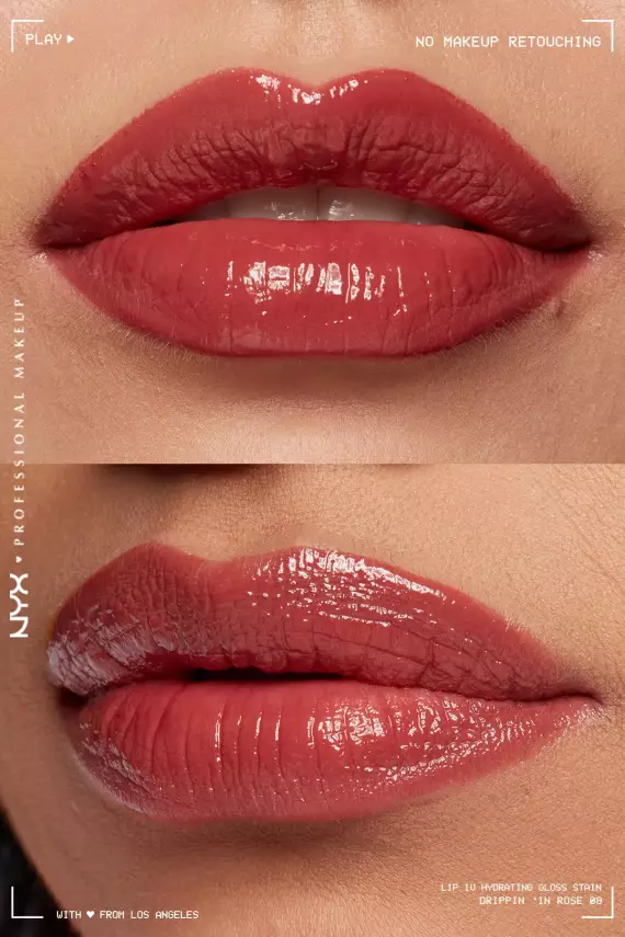NYX Professional Makeup LIP I.V. Vitamin İçeren Parlatıcı + Tint - 08 Drippin' In Rose - 2