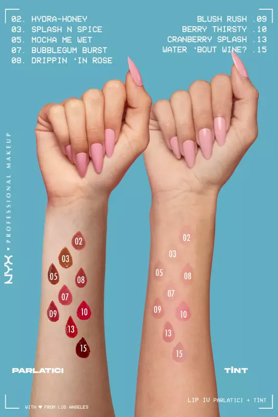 NYX Professional Makeup LIP I.V. Vitamin İçeren Parlatıcı + Tint - 15 Water 'Bout Wine - 7