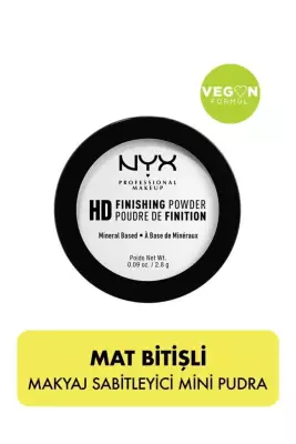 NYX Professional Makeup Mini Pudra High Definition Finishing Powder Mini Transparan Toz Pudra 2.8 Gr - TRANSLUCENT - 1