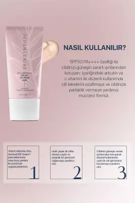 Skin Sensual BB Krem Light| 50 Spf Uva/Uvb Pa++++ | Leke Oluşumunu Önlemeye Yardımcı, Aydınlık ve Canlılık - 3