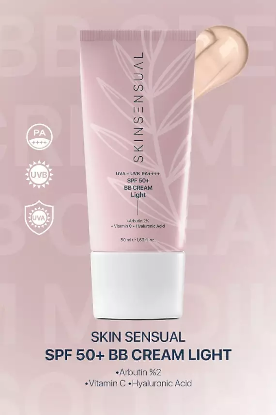 Skin Sensual BB Krem Light| 50 Spf Uva/Uvb Pa++++ | Leke Oluşumunu Önlemeye Yardımcı, Aydınlık ve Canlılık - 1