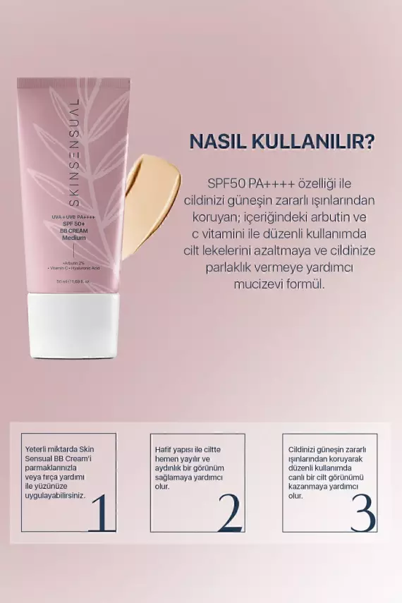 Skin Sensual BB Krem Medium | 50 Spf Uva/Uvb Pa++++ Aydınlık ve Canlılık - 3