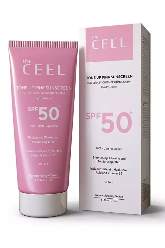 The Ceel Leke Karşıtı Ton Eşitleyen Spf 50+ Pembe Renkli Güneş Kremi Glutatyon, Hyaluronik Asit Etkili 50 ml - 2