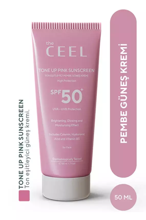 The Ceel Leke Karşıtı Ton Eşitleyen Spf 50+ Pembe Renkli Güneş Kremi Glutatyon, Hyaluronik Asit Etkili 50 ml - 1